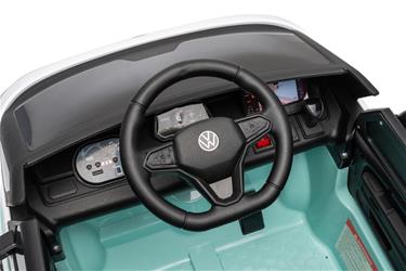 VW ID Buzz Elbil för barn 22,2V med gummihjul , lädersäte, 2.4G RC-16