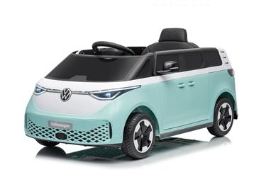 VW ID Buzz Elbil för barn 22,2V med gummihjul , lädersäte, 2.4G RC-20
