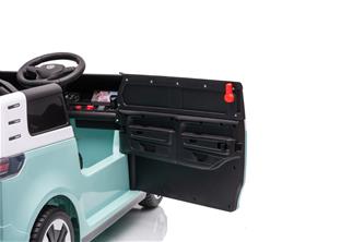 VW ID Buzz Elbil för barn 22,2V med gummihjul , lädersäte, 2.4G RC-29