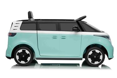 VW ID Buzz Elbil för barn 22,2V med gummihjul , lädersäte, 2.4G RC-5