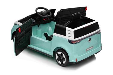 VW ID Buzz Elbil för barn 22,2V med gummihjul , lädersäte, 2.4G RC-9