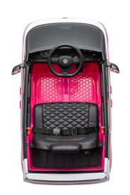 VW ID Buzz Elbil för barn 22,2V med gummihjul , lädersäte, 2.4G RC Rosa-13