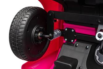 VW ID Buzz Elbil för barn 22,2V med gummihjul , lädersäte, 2.4G RC Rosa-14