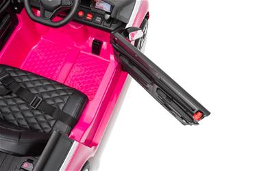 VW ID Buzz Elbil för barn 22,2V med gummihjul , lädersäte, 2.4G RC Rosa-17