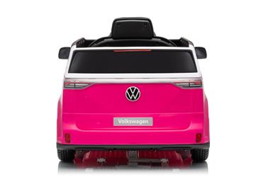 VW ID Buzz Elbil för barn 22,2V med gummihjul , lädersäte, 2.4G RC Rosa-20