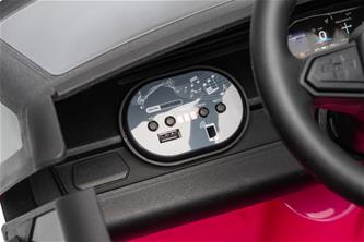 VW ID Buzz Elbil för barn 22,2V med gummihjul , lädersäte, 2.4G RC Rosa-21