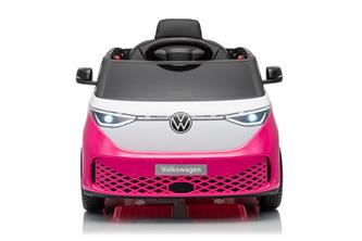VW ID Buzz Elbil för barn 22,2V med gummihjul , lädersäte, 2.4G RC Rosa-22