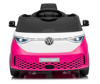 VW ID Buzz Elbil för barn 22,2V med gummihjul , lädersäte, 2.4G RC Rosa-5