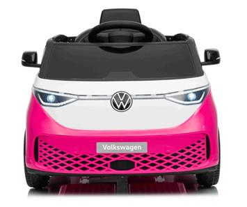 VW ID Buzz Elbil för barn 22,2V med gummihjul , lädersäte, 2.4G RC Rosa-5