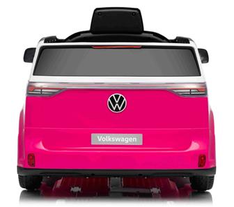 VW ID Buzz Elbil för barn 22,2V med gummihjul , lädersäte, 2.4G RC Rosa-6