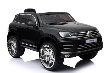 VW Touareg till barn 12v m. Gummihjul + Lädersäte + 2.4G + 10AH-11