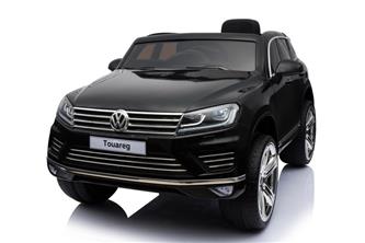 VW Touareg till barn 12v m. Gummihjul + Lädersäte + 2.4G + 10AH-6