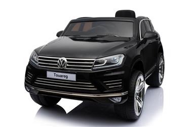 VW Touareg till barn 12v m. Gummihjul + Lädersäte + 2.4G + 10AH-6