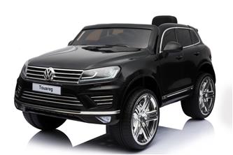 VW Touareg till barn 12v m. Gummihjul + Lädersäte + 2.4G + 10AH-9