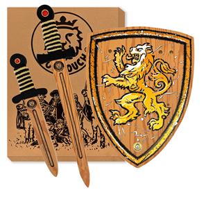 WoodyLion-set: svärd + sköld + dolk