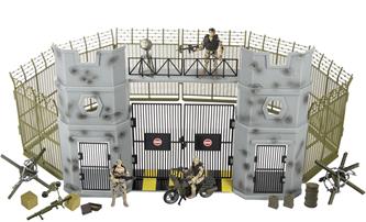 World Peacekeepers 1:18 Militärbas Port med 3 actionfigurer