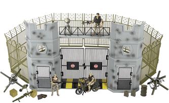 World Peacekeepers 1:18 Militärbas Port med 3 actionfigurer