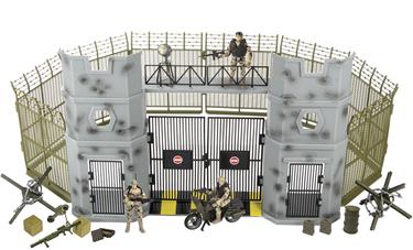 World Peacekeepers 1:18 Militärbas Port med 3 actionfigurer