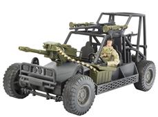 World Peacekeepers 1:18 militärbuggy m. 1 actionfigur