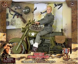 WW2 Militär motorcykel med actionfigur 30,5cm-2