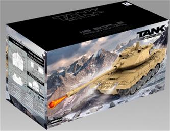 ZEGAN German Leopard 2 RC Airsoft Tank  1:18, 2.4G-2