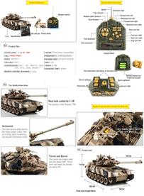 ZEGAN U.S. M60 RC Airsoft Tank 1:18-3
