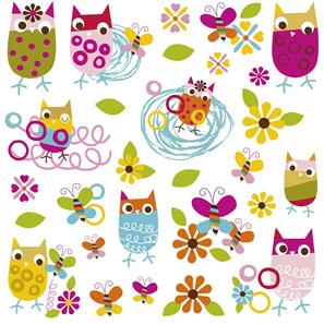 Zutano Uggla Wallstickers-3